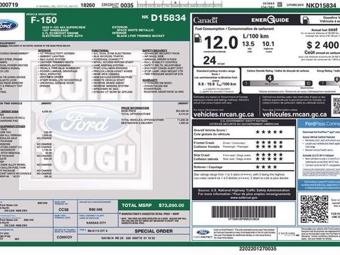 Used 2022 Ford F150 Lariat w/ Equipment Group 502A High image 7