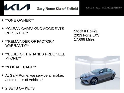 Certified 2023 Kia Forte LXS FWD image 7