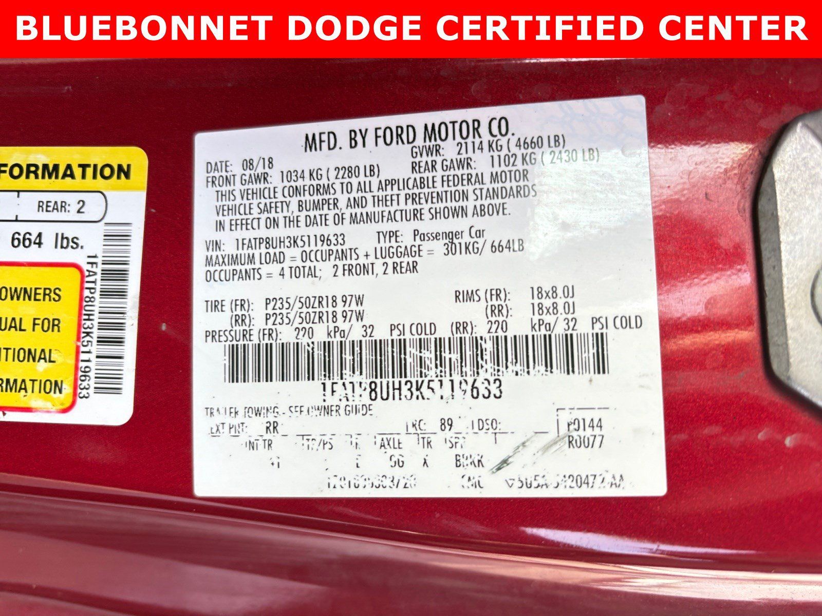 Used 2019 Ford Mustang Premium w/ Ford Safe & Smart Package RWD image 24