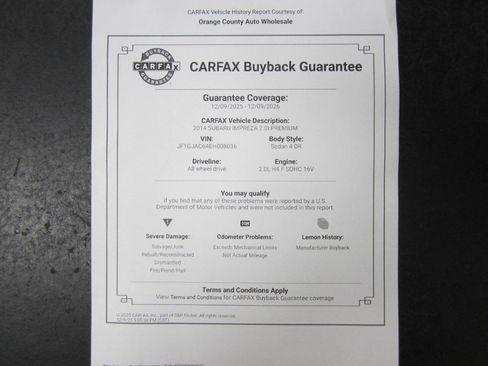 Used 2014 Subaru Impreza 2.0i Premium w/ All-Weather Package w/CVT image 32