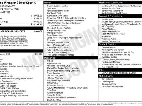 Used 2024 Jeep Wrangler Sport AWD/4WD image 11