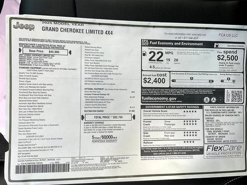 New 2025 Jeep Grand Cherokee Limited w/ Black Appearance Package image 14