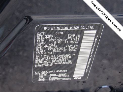 Used 2018 INFINITI QX80 Base w/ Deluxe Technology Package image 27