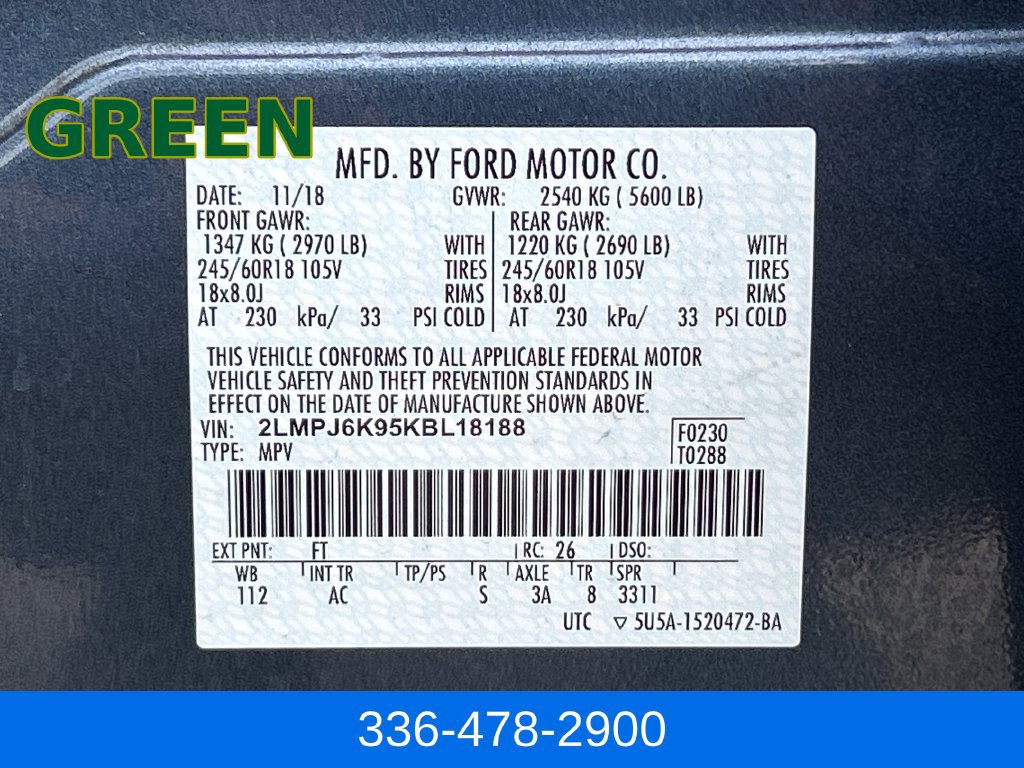 Certified 2019 Lincoln Nautilus Select FWD image 30