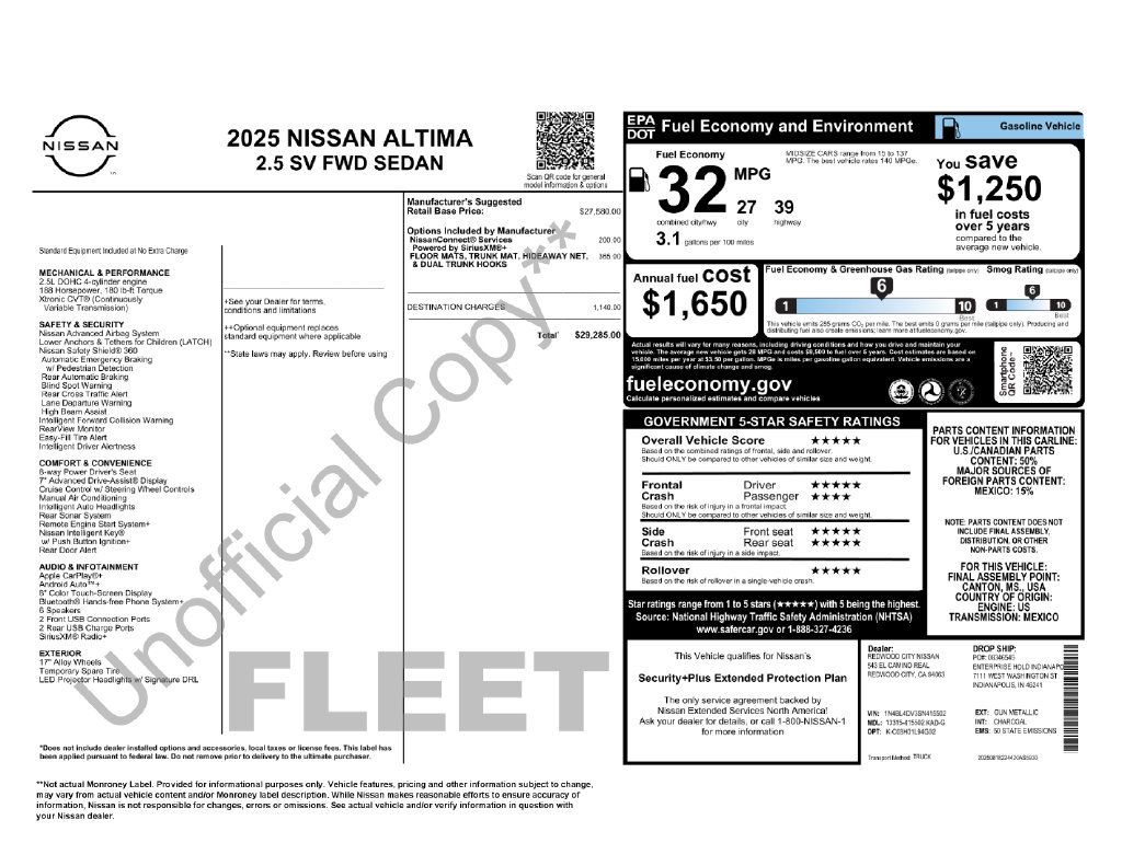 Used 2025 Nissan Altima 2.5 SV FWD image 19