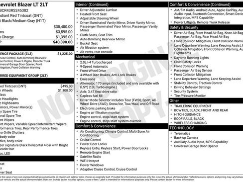 Certified 2024 Chevrolet Blazer LT w/ Convenience Package FWD image 7