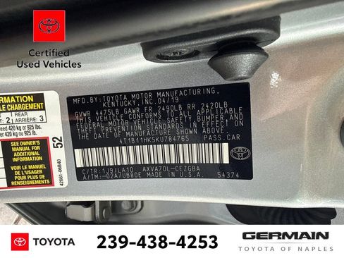 Used 2019 Toyota Camry XLE FWD image 23