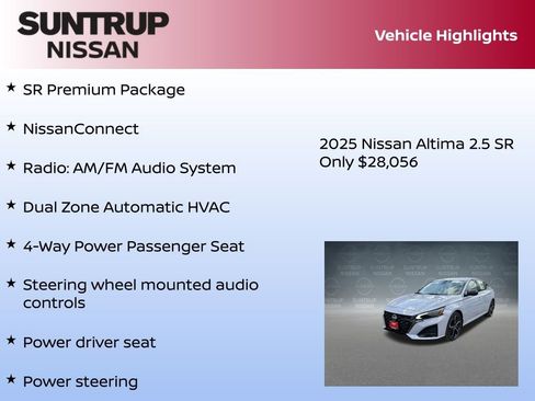 New 2025 Nissan Altima 2.5 SR w/ SR Premium Package image 8