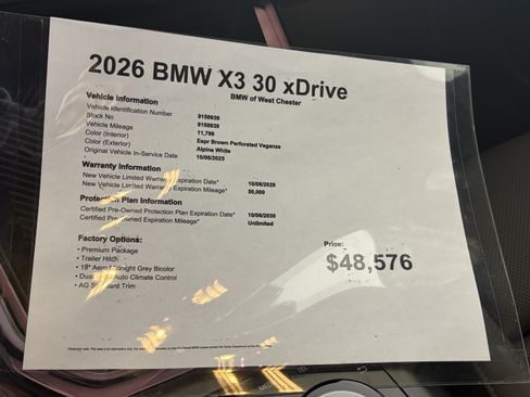 Certified 2026 BMW X3 xDrive30i w/ Premium Package AWD/4WD image 18