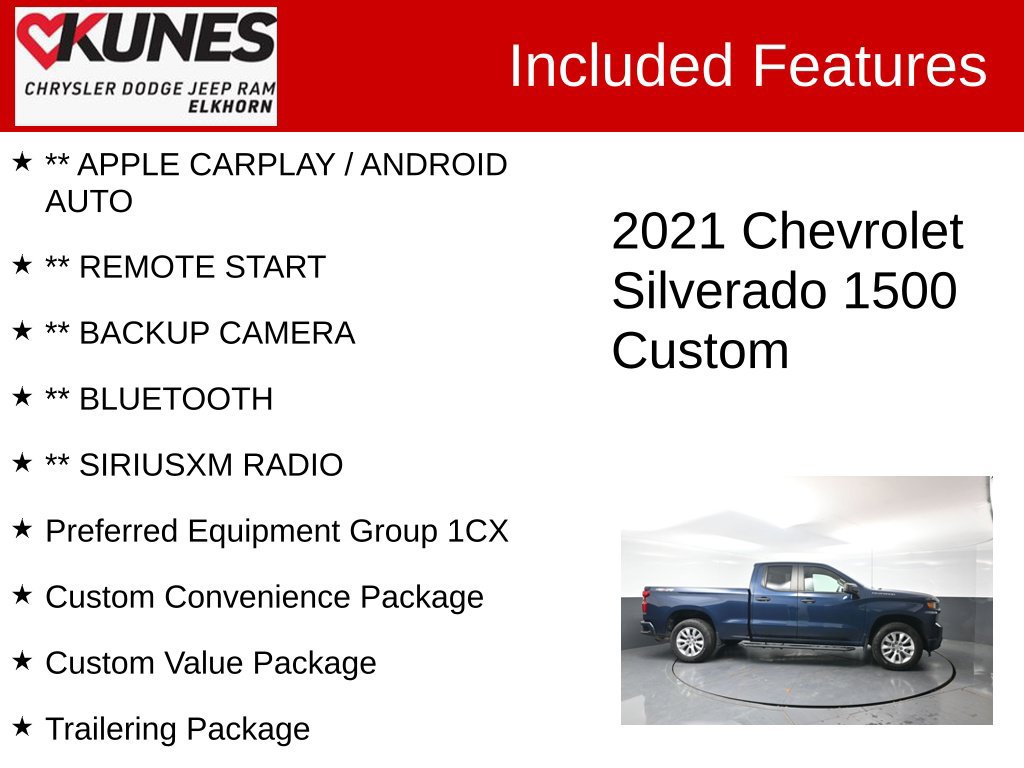 Used 2021 Chevrolet Silverado 1500 Custom AWD/4WD image 2