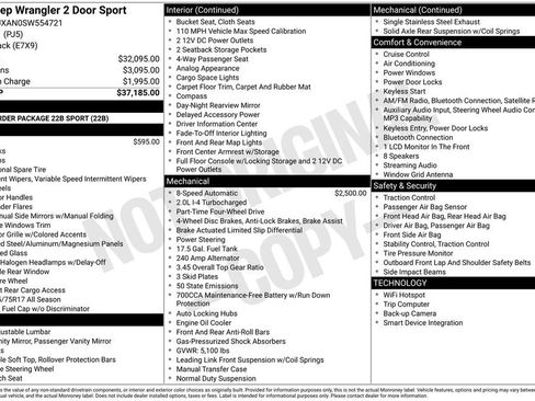 Used 2025 Jeep Wrangler Sport AWD/4WD image 36