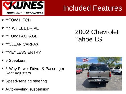 Used 2002 Chevrolet Tahoe LS w/ Trailer Pkg AWD/4WD image 2
