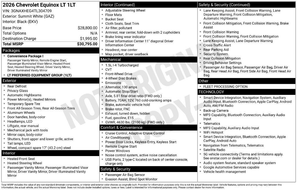 Used 2026 Chevrolet Equinox LT FWD image 9