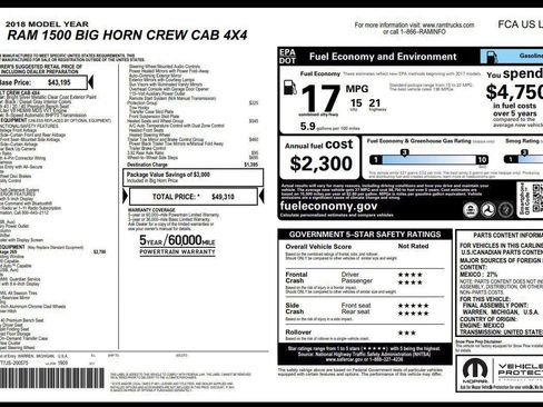 Used 2018 RAM 1500 SLT AWD/4WD image 4