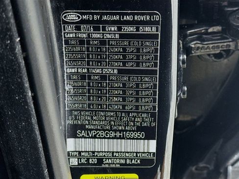 Used 2017 Land Rover Range Rover Evoque SE Premium AWD/4WD image 36