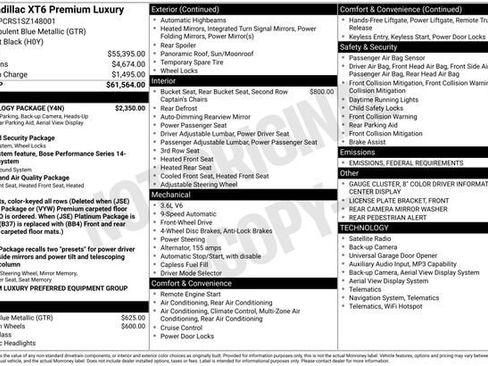 New 2025 Cadillac XT6 Premium Luxury w/ Technology Package image 33