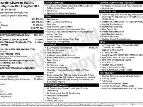 Used 2024 Chevrolet Silverado 3500 High Country w/ High Country Premium Package AWD/4WD image 8