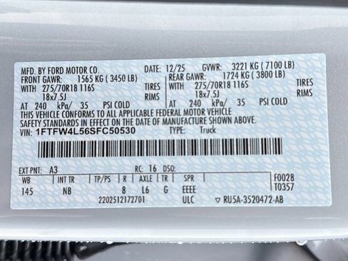 New 2025 Ford F150 Tremor w/ Equipment Group 402A High image 31