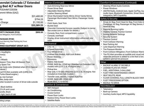 Used 2021 Chevrolet Colorado LT w/ Fleet Safety Package AWD/4WD image 3