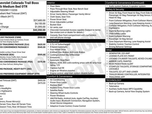 Used 2024 Chevrolet Colorado Trail Boss w/ Technology Package AWD/4WD image 12