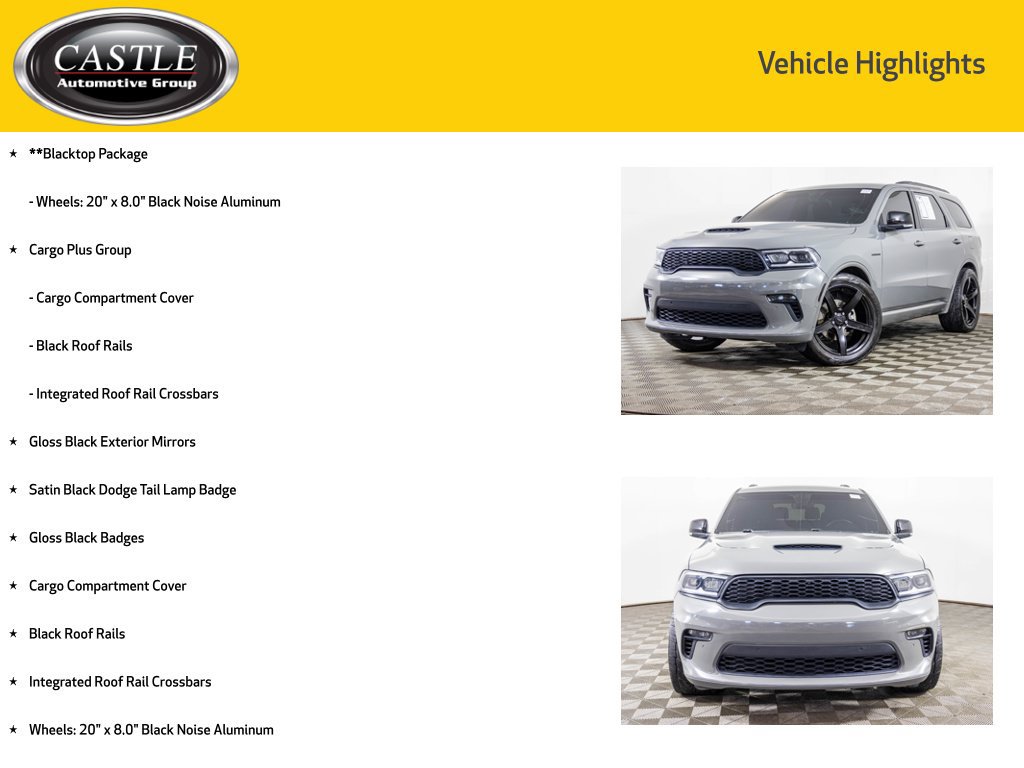 Used 2021 Dodge Durango R/T w/ Blacktop Package AWD/4WD image 8