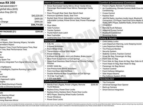 Used 2017 Lexus RX 350 350 w/ Accessory Package image 41