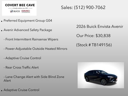 New 2026 Buick Envista Avenir image 6
