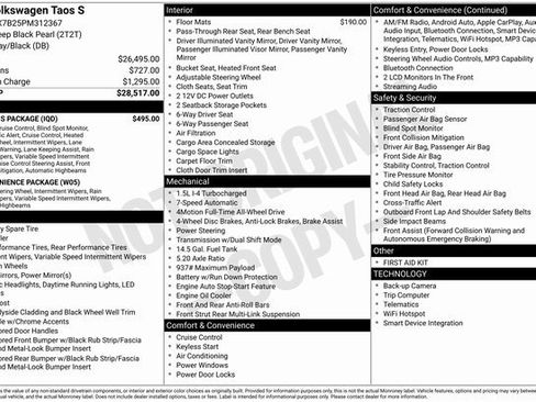 Certified 2023 Volkswagen Taos S w/ IQ Drive S Package image 16