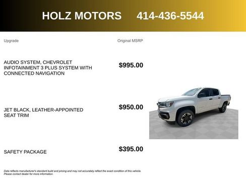 Certified 2022 Chevrolet Colorado Z71 w/ Safety Package image 5