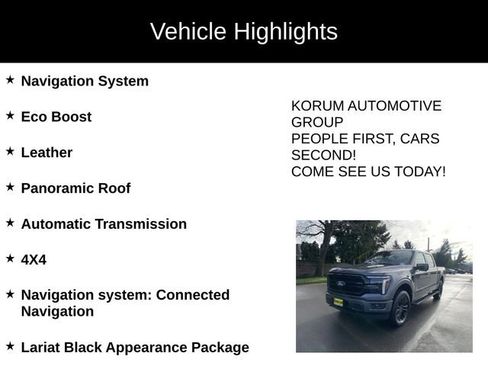 New 2025 Ford F150 Lariat w/ Equipment Group 502A High image 4