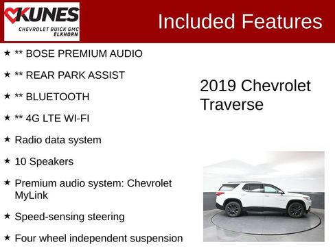 Used 2019 Chevrolet Traverse RS AWD/4WD image 3
