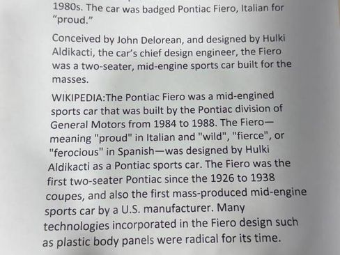 Used 1988 Pontiac Fiero GT image 66