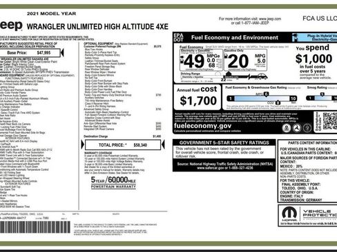 Used 2021 Jeep Wrangler Unlimited Sahara AWD/4WD image 14