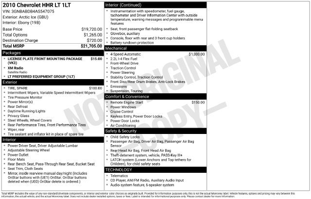 Used 2010 Chevrolet HHR LT FWD image 2