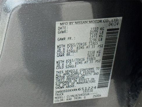 Certified 2024 Nissan Frontier SV image 35