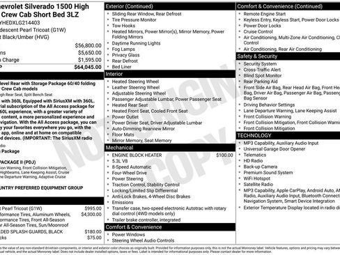 Used 2020 Chevrolet Silverado 1500 High Country AWD/4WD image 4