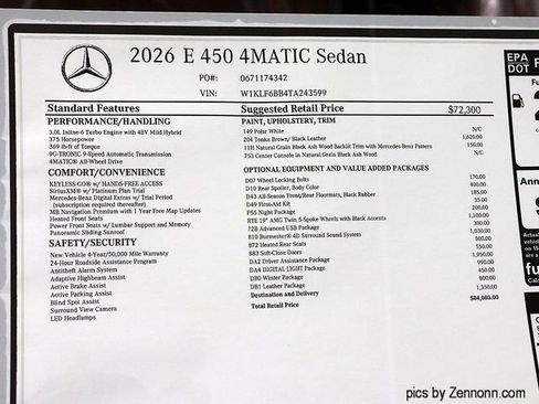 New 2026 Mercedes-Benz E 450 4MATIC Sedan image 26