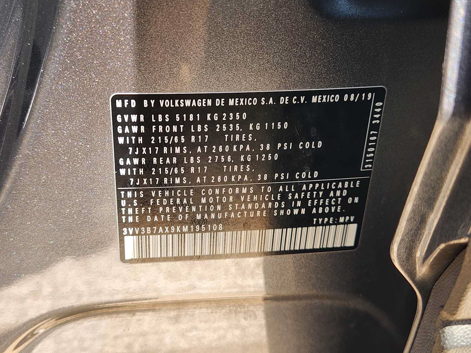 Used 2019 Volkswagen Tiguan SE w/ Panoramic Sunroof Package FWD image 33