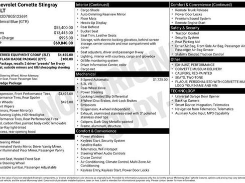 Used 2016 Chevrolet Corvette Stingray Coupe w/ 2LT Preferred Equipment Group RWD image 3