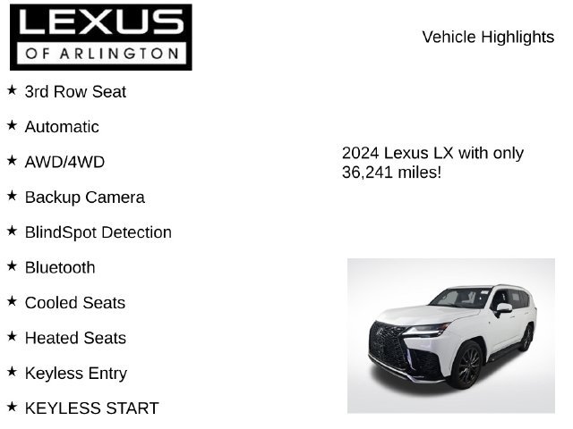 Used 2024 Lexus LX 600 F Sport AWD/4WD image 8