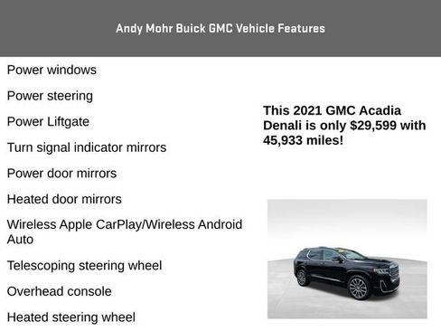 Used 2021 GMC Acadia Denali w/ GMC Pro Grade Package image 16