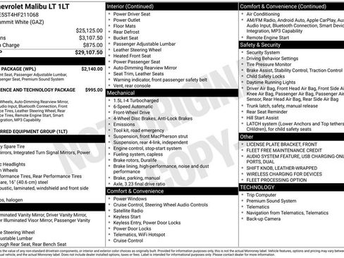Used 2017 Chevrolet Malibu LT w/ Leather Package FWD image 4