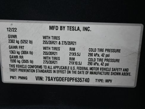 Used 2023 Tesla Model Y Performance AWD/4WD image 5