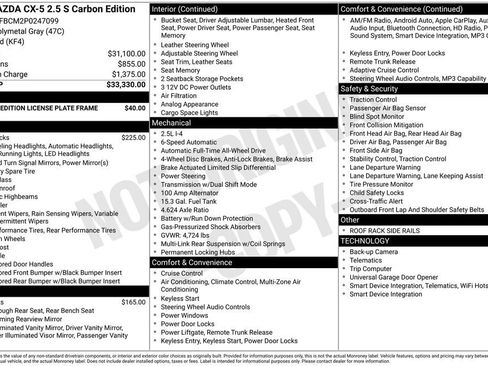 Used 2023 MAZDA CX-5 Carbon Edition AWD/4WD image 33