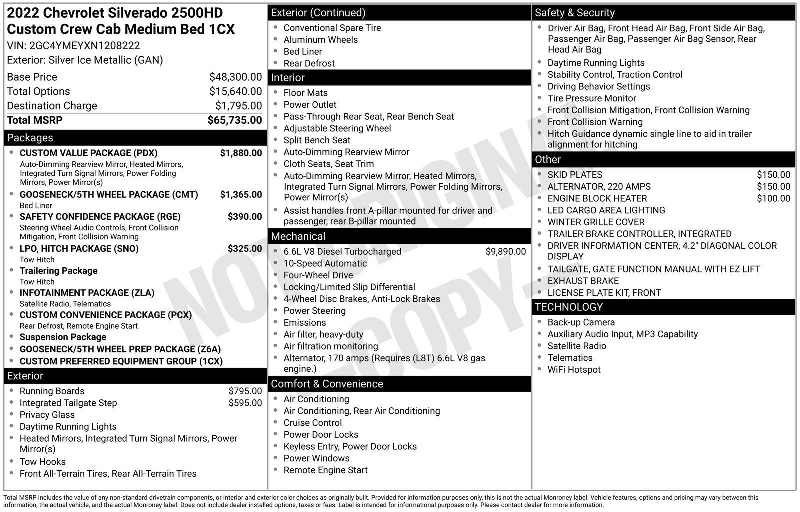 Used 2022 Chevrolet Silverado 2500 Custom w/ Custom Value Package AWD/4WD image 42