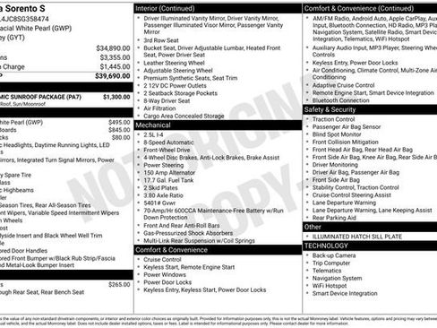 New 2025 Kia Sorento S w/ Panoramic Sunroof Package image 4