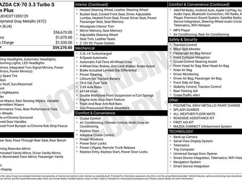 New 2026 MAZDA CX-70 3.3 Turbo S w/ Premium Plus image 37