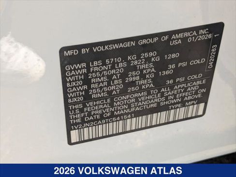 New 2026 Volkswagen Atlas SE image 20