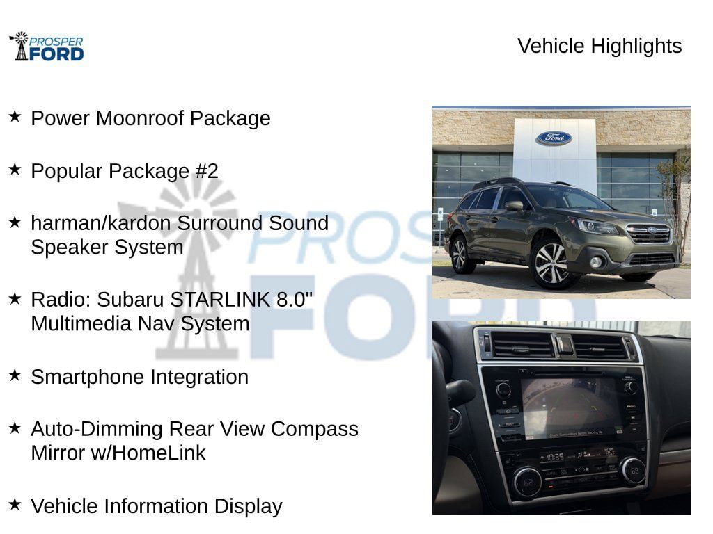 Used 2019 Subaru Outback 3.6R Limited w/ Popular Package #2 AWD/4WD image 5