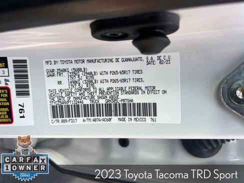 Used 2023 Toyota Tacoma TRD Sport AWD/4WD image 33